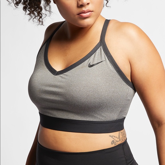 NWT Nike Grey Black Indy Sports Bra Plus Size 3X - Picture 2 of 7
